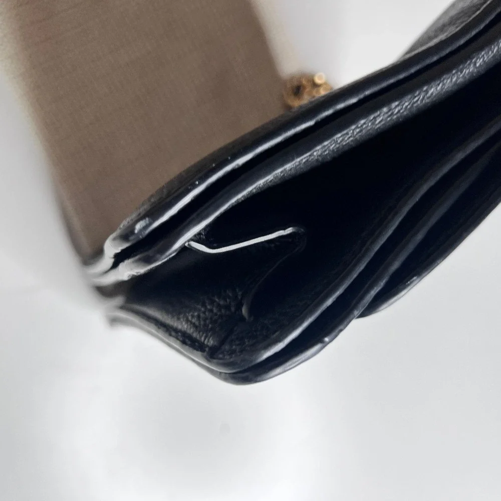 Tory Burch Britten Combo Crossbody Bag Black‎ Pebbled Leather Gold Chain Logo